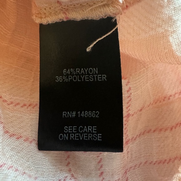 Torrid, size 2, peach color plaid button down top. - Picture 4 of 6